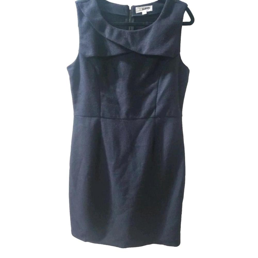 Sz L THML Anthropologie Dress Dark Navy Business Sleeveless Sharp!